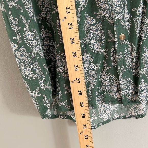 Bridge & Burn Men’s Green Paisley Button Down Shirt Size Small - Picture 5 of 8